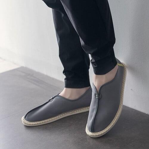 Autumn Mens Canvas Shoes Fashion Wild Casual Zapatillas Hombre Comfortable and Breathable Lok Fu Shoes Old Beijing Shoes C1-42