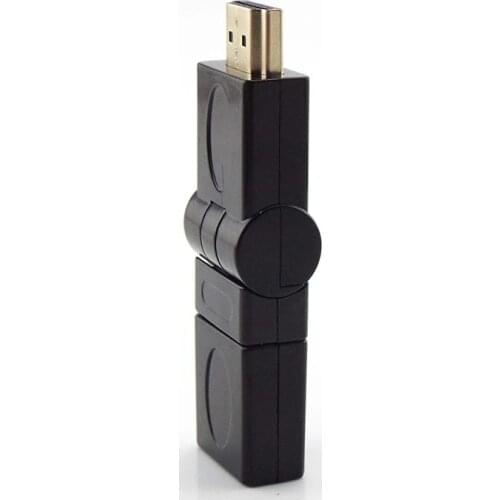 Male to Female Connector 360 Rotation Adjustable HDMI-compatible Plug Adapter Extension Cable Converters for Desktop PC 4K 3D
