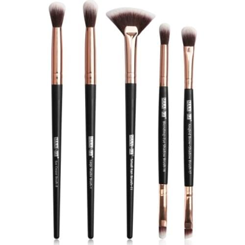 5pcs Eye Makeup Brush Kit Eyeshadow Brush Fan Brush Smudge Brush Fine Face Cosmetic Brush