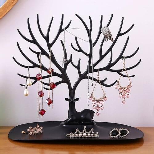 25# Jewelry Organizer Creative Display Stand Display Earring Necklace Ring Hanging Holder Durable Large-capacity Organizador