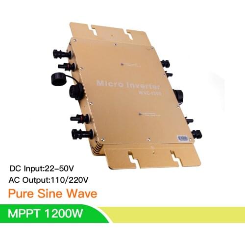 Ship from Spain 1200W MPPT Micro Solar On Grid Tie Inverter IP65 With Pure Sine Wave 30V 36V 110V 220V AC for home Inversor