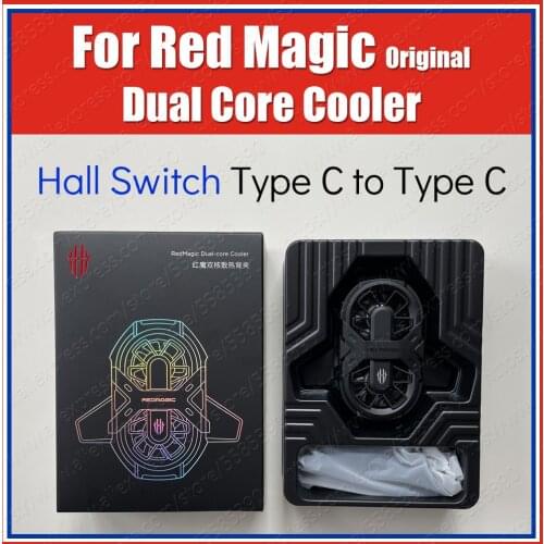 Hall Switch 9000 Rpm Original Nubia Red Magic 6 Pro Dual Core Cooler Butterfly Design 32mm Fan Support APP Control