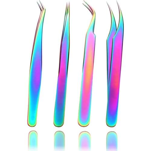 New Anti-static ESD Stainless Steel superhard Tweezers High Precision for Eyelash Extensions Industrial Tweezers Repair Tools