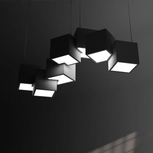 Nordic Block Design Fixtures Pendant Lights Modern Living Room Hanging Lamp Bedroom Coffee Bar Hanging Lights Tiffanylamp