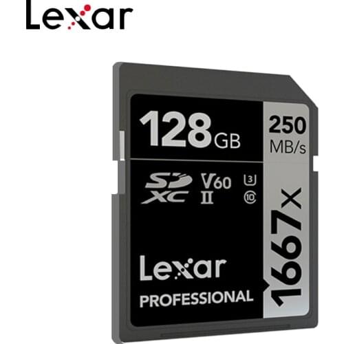 Lexar Professional 1667x SDXC UHS-II SD Card up to 250MB/s Flash Memory Card 64GB 128GB 256GB SD Card for 1080p HD 3D 4K video