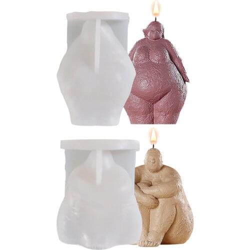 Female Candle Mold Handmade Candle Silicone Molds Natural Women Fat Body Wax Mold Plaster Soap Clay Mold