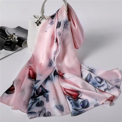 Traditional Chinese craft silk scarves for women all-match, mulberry silk scarves spring and autumn shawl scarf 172X52CM