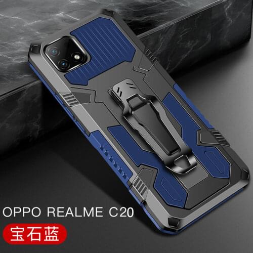 Realme C20 2021 Shockproof Case Bumper Etui For Oppo Realme C20 C 20 Belt Clip Shell Back Phone Cover Real Me C20 Luxury Case