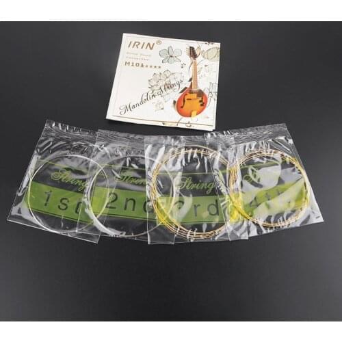 WXTF 8pcs/set M101 Mandolin Strings Silver-Plated Stainless Steel Copper Alloy Wound