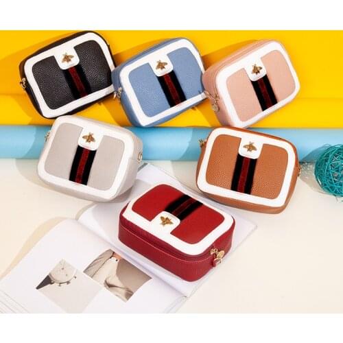 Women Shoulder Bag Coin Purse Bee Handbag stripe knit Messenger Phone Match-Color Square Bag Fashion Lady Small Bags Wholesale