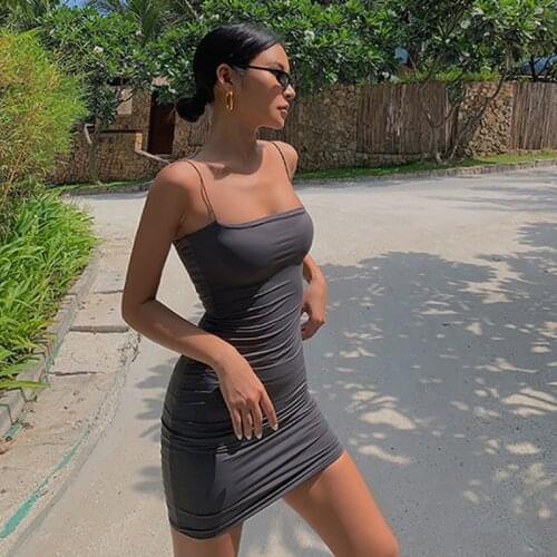 Mini Bodycon Women Summer new fashion Dress Backless Sexy sleeveless Dress jurk dames Club Party dresses for women 2021