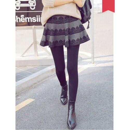 Winter Womens Plus Velvet Base Skirt Stitching two-piece Thickening Fashionable and Comfortable Hakama 2021 New