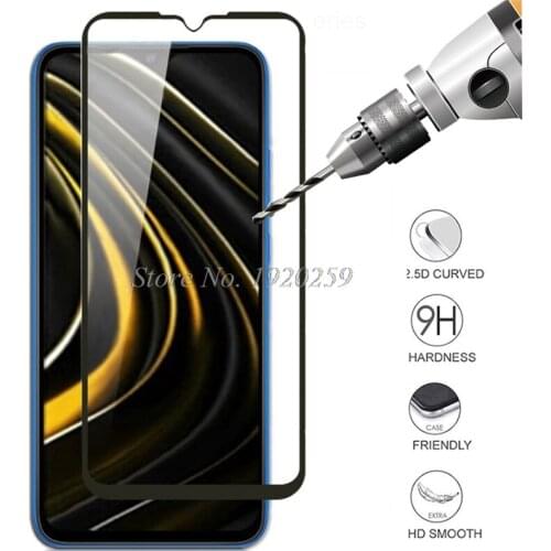 2PCS Tempered Glass for Xiaomi Poco M3 Telefone Film Screen Protector for Little Poco M3 Ptotective Cover Glass Film Guard 9H