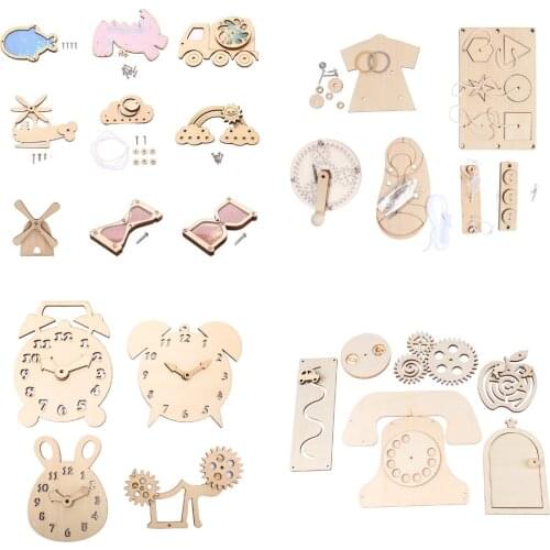 33 Styles Children Busy Board DIY Toys Baby Sensory Activity Board Accessories Fine Motor Skill Latch Lock Cognition Toy Games