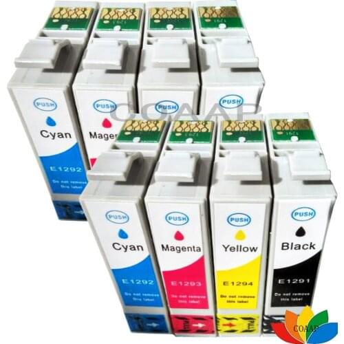 8 Compatible T1295 Ink Cartridge For Epson 129 Stylus SX235W SX445W SX525WD SX535WD SX620FW SX420W SX438W SX420W BX305FW Printer
