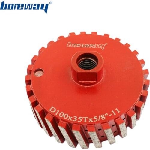 D100x35Tx5/8"-11 Diamond Grinding Drum Wheel Coarse Processing For Granite Free Shipping