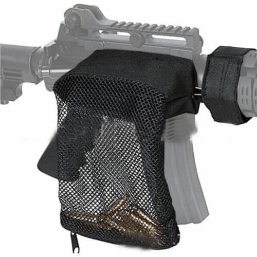 AR-15 Tactical Quick Release Ammo Brass Shell Catcher Collector Weapon Rifle Gun Bullets Collect Mesh Trap Pouch Nylon Bag Case