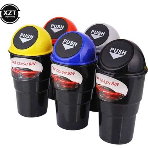 Car Trash Can Organizer Garbage Holder Automobiles Storage Bag Accessories Auto Door Seat Back Visor Trash Bin Paper Dustbin