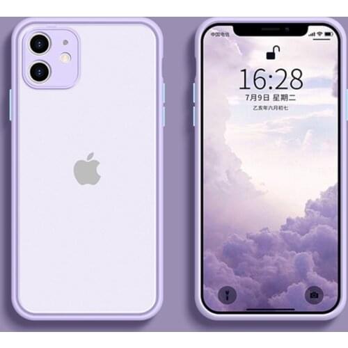 Camera Protection Phone Case For iPhone 12 11 11Pro Max X XR XS 6 7 8 Plus Matte SE 2020 Colors Frame Shockproof Hard PC Cover