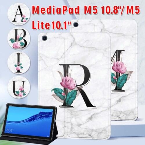 Tablet Case for Huawei MediaPad T5 10 10.1" / MediaPad M5 10.8" Ultra-Slim PU Leather Folio Shell Cover Case
