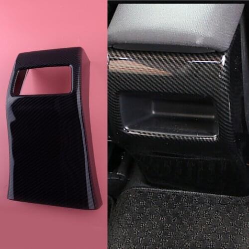 Car Rear Seat Air Vent Outlet Cover Anti Kick Trim ABS Carbon Fiber Style Fit For Toyota Corolla Hatchback 2019 2020