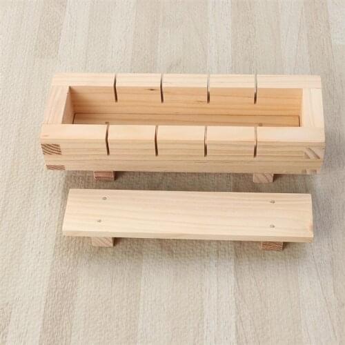Wooden Rectangular Sushi Press Mold Box Sushi Making Kit DIY Sushi Rice Roller Molds Sushi Kitchen Making Tools (As Shown)