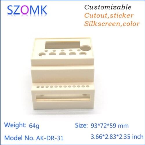 Din rail enclosure projec box electrical junction housing (10 pcs) 93*72*59mm szomk wall enclosure distribution box