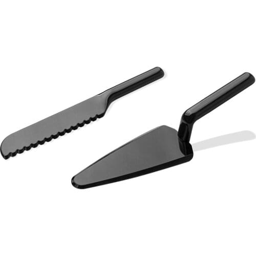 EWs Acrylic Black Spatula Knife Set