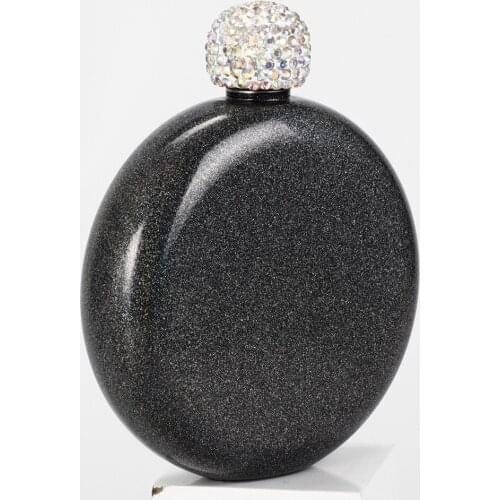 Liquor-Flasks Funny Crystal-Flask Leakproof - Stainless Steel Portable Hip Flasks 5oz Creative Crystal Lid 5OZ