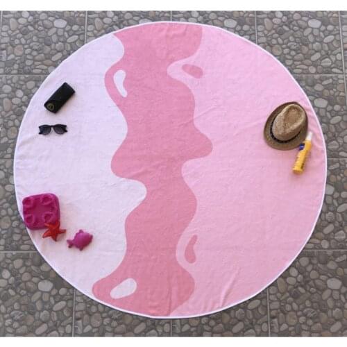 Round Velvet Towel, Beach Towel, Mandala,150 Cm Diameter