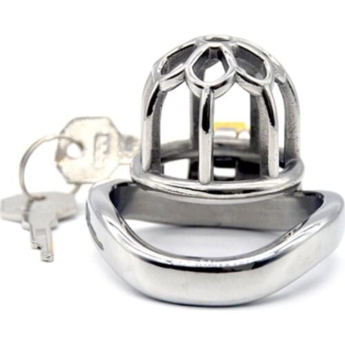 Metal Stainless Steel Chastity Lock Device for Men Non-Toxic Love Foreplay Flirting Massage Stimulating Trousers