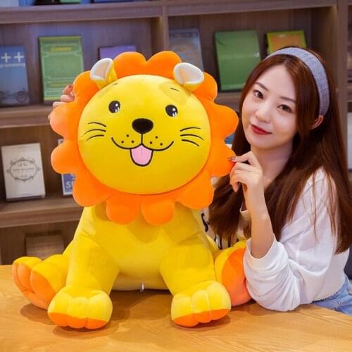 Cute Sun Lion Doll Plush Toys Wholesale Wedding Doll Children Sleep Companion Pillow Custom Logo Delivery