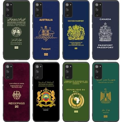 Algerian Passport Tshirt pattern soft TPU border phone case for Samsung Galaxy S Galaxy A and Note case