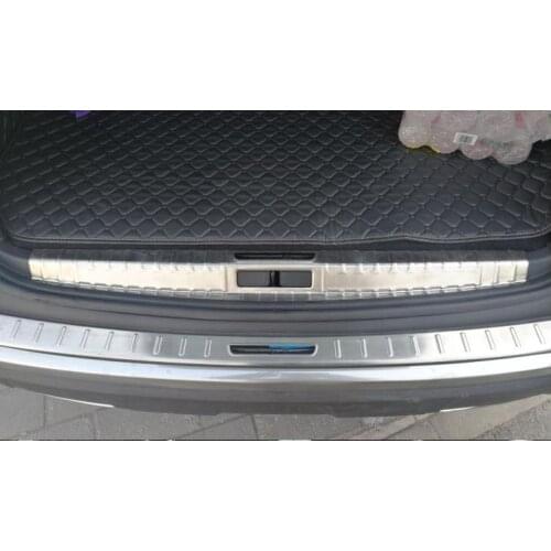 For 2017 2018 Peugeot 3008 GT Stainless Steel Car Inner and Outside Rear Bumper Protector Sill Plate Accessories