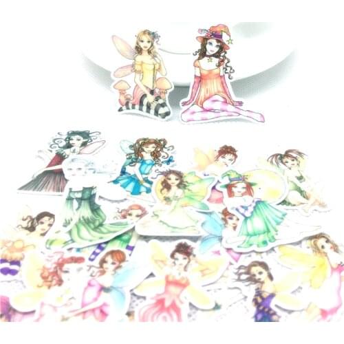 40 Pcs Pretty wings girl Stickers for Laptop Luggage Styling Skateboard Motorcycle Vinyl Decal Graffiti Punk Cool Stickers