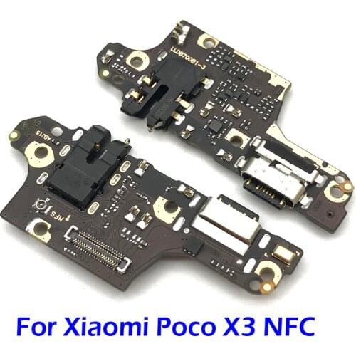 Dock Connector Micro USB Charger Charging Port Flex Cable Microphone Board For Xiaomi POCO X3 NFC Global Version