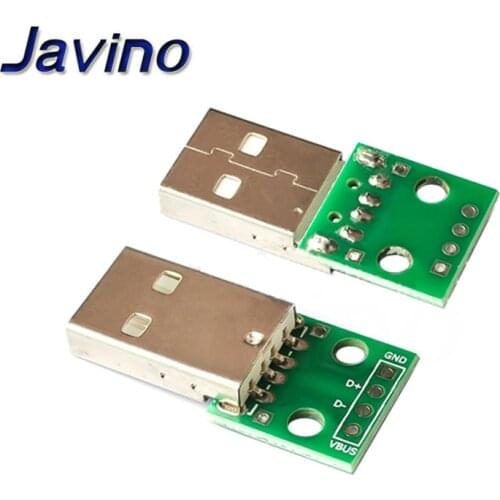 Type A USB Male To DIP 2.54MM PCB Board Power Supply DIY Adapter Converter Module 4 pin