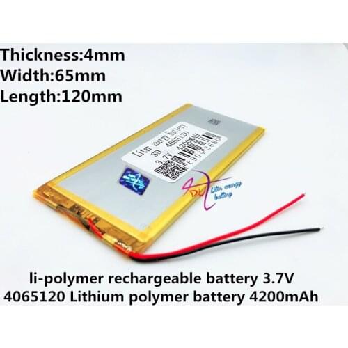 Polymer battery 4200 mah 3.7V 4065120 smart home MP3 speakers Li-ion battery for dvr,GPS,mp3,mp4,cell phone,speak