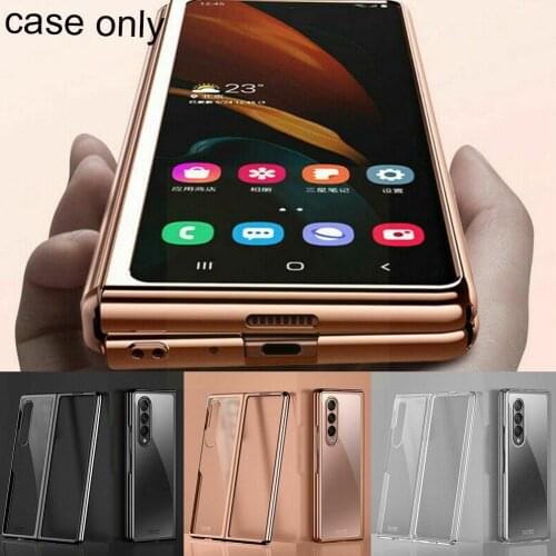 For Z FOLD3 Transparent Mobile Phone Ultra Thin Protect Coverall-inclusive Anti-fall Screen Cases Electroplating W22 Foldin