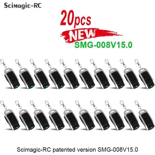 20pcs NEW V15.0 Garage Door Opener 433MHz 868MHz 280-868MHz Gate Control Commander Remote Control 433.92MHz Rolling Code