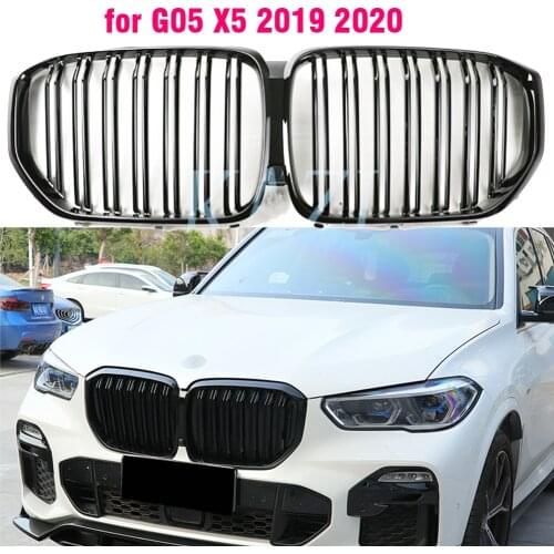 Gloss Black Front Bumper Kidney Grill Grilles for BMW X5 G05 2019 2020 xDrive30i xDrive40i xDrive30d M Sport styling