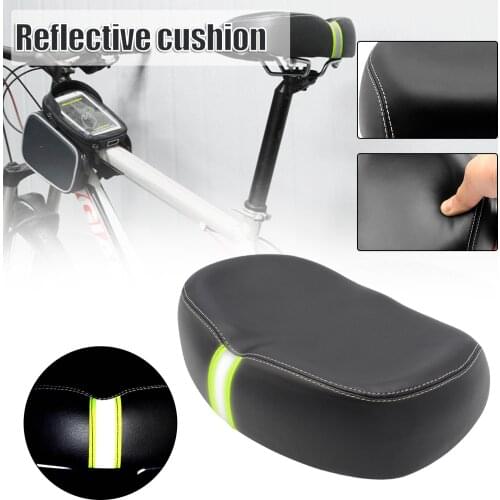 Bicycle Saddle Widen Soft Seat With Reflective Stickers Breathable Cushion for Mountain Bike XR-Hot