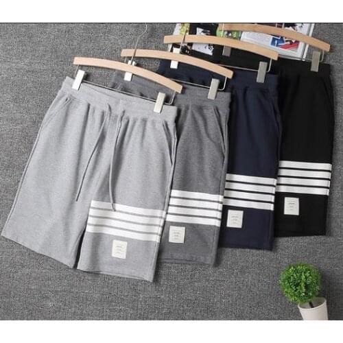 Striped Men Shorts Summer Large Size Fifth Pants Casual Elastic Waist Men Shorts 2021 Fashion Short Pants for Sport Running