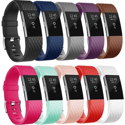 3D Silicone Replacement Straps for Fitbit Charge 2 Band Smart Watch Bracelet for Fitbit Charge 2 Band Wristband Strap charge2