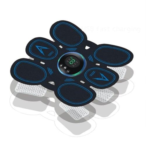 EMS Muscle Stimulator with LCD Display USB Rechargeable Abdominal Muscle Electroestimulador Fitness Training Ab Belt