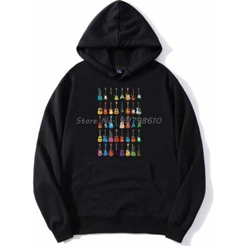 Funny Guitar Electric Acoustic Bass Strings Guitarist Hoodie Men Hooded Fleece Hoodies Sweatshirt Streetwear Harajuku