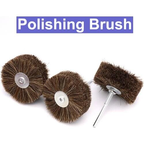 URANN 1pcs 6mm Drill Abrasive Wire Grinding Wheel Nylon Bristle Polishing Brush for Wood Furniture Mahogany Finish