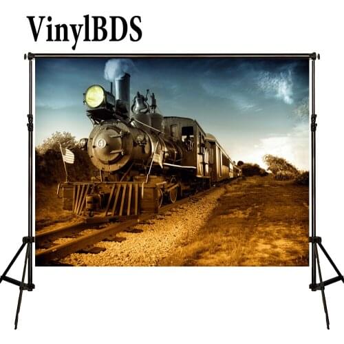 VinylBDS Photography Background Newborn Background Vintage Wedding Backdrop Locomotive Baby Backdrop Photography for Studio