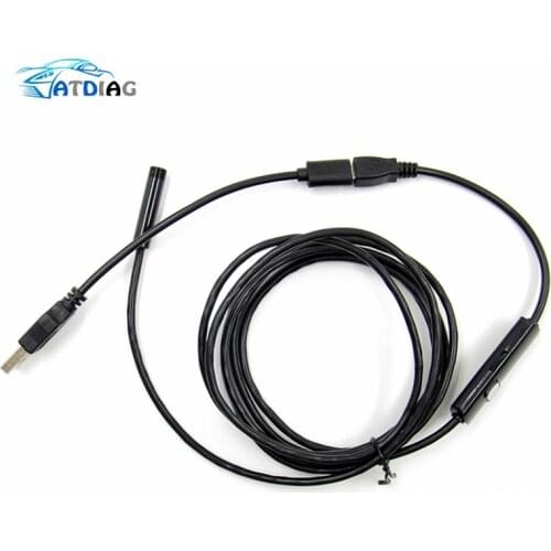 1.5M 7mm 6 LED USB Endoscope Waterproof Borescope Video Inspection Snake Tube Pipe Mini Camera Camcorder Snapshot Button