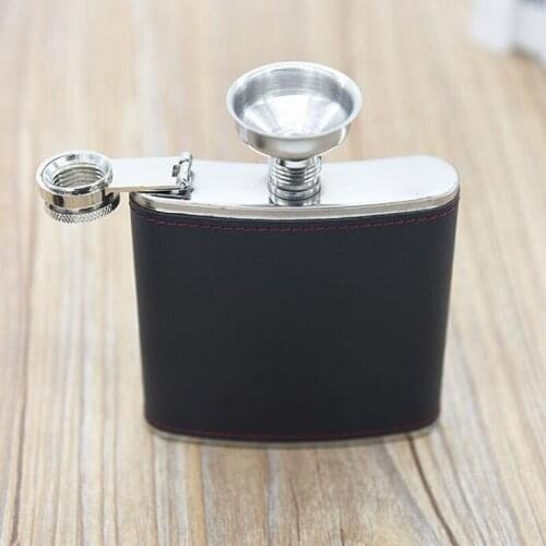 100pcs 6oz Hip Flask With Funnel Portable Stainless Steel Hip Flask Set Flagon Flasks Wine Beer Whiskey Bottle Alcohol ZA5382
